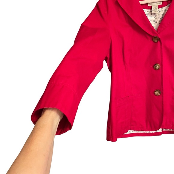 LL Bean Women's Size 16(Size 20 EU) Chino
Jacket Blazer Button Down Nautical
Red - Picture 3 of 11